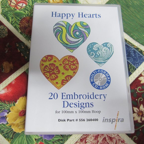 Husqvarna Viking Sewing Embroidery Happy Hearts CD Disk Part 556 260400 - Picture 1 of 3